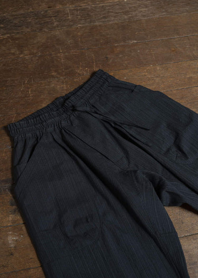 JAN-JAN VAN ESSCHE TROUSERS#88 LOOSE FIT, SINGLE PLEATED TROUSERS Medium Seersucker Dark Striped