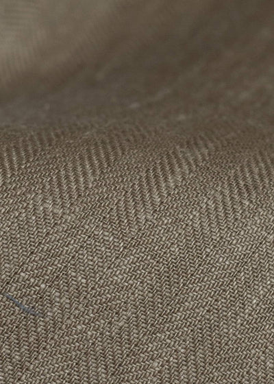 HED MAYNER HERRINGBONE HEAVY LINEN COAT BROWN HMMC10054AHC161