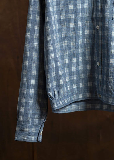 Taiga Takahashi Palaka Jacket Lot .319 Discharged Indigo Plaid