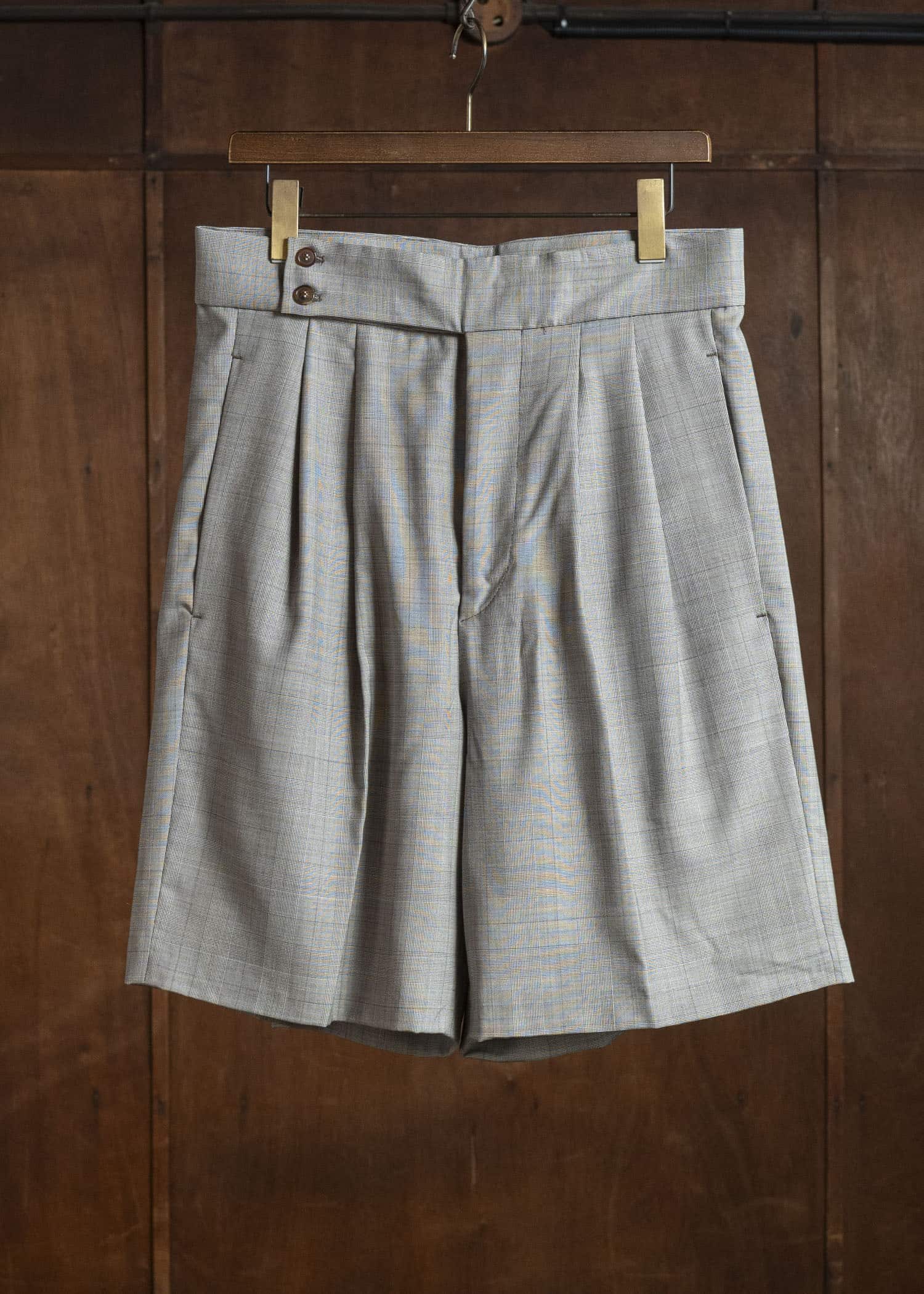 HED MAYNER FRESH WOOL CHECK SHORTS BROWN CHECK HMMC30065AHC012
