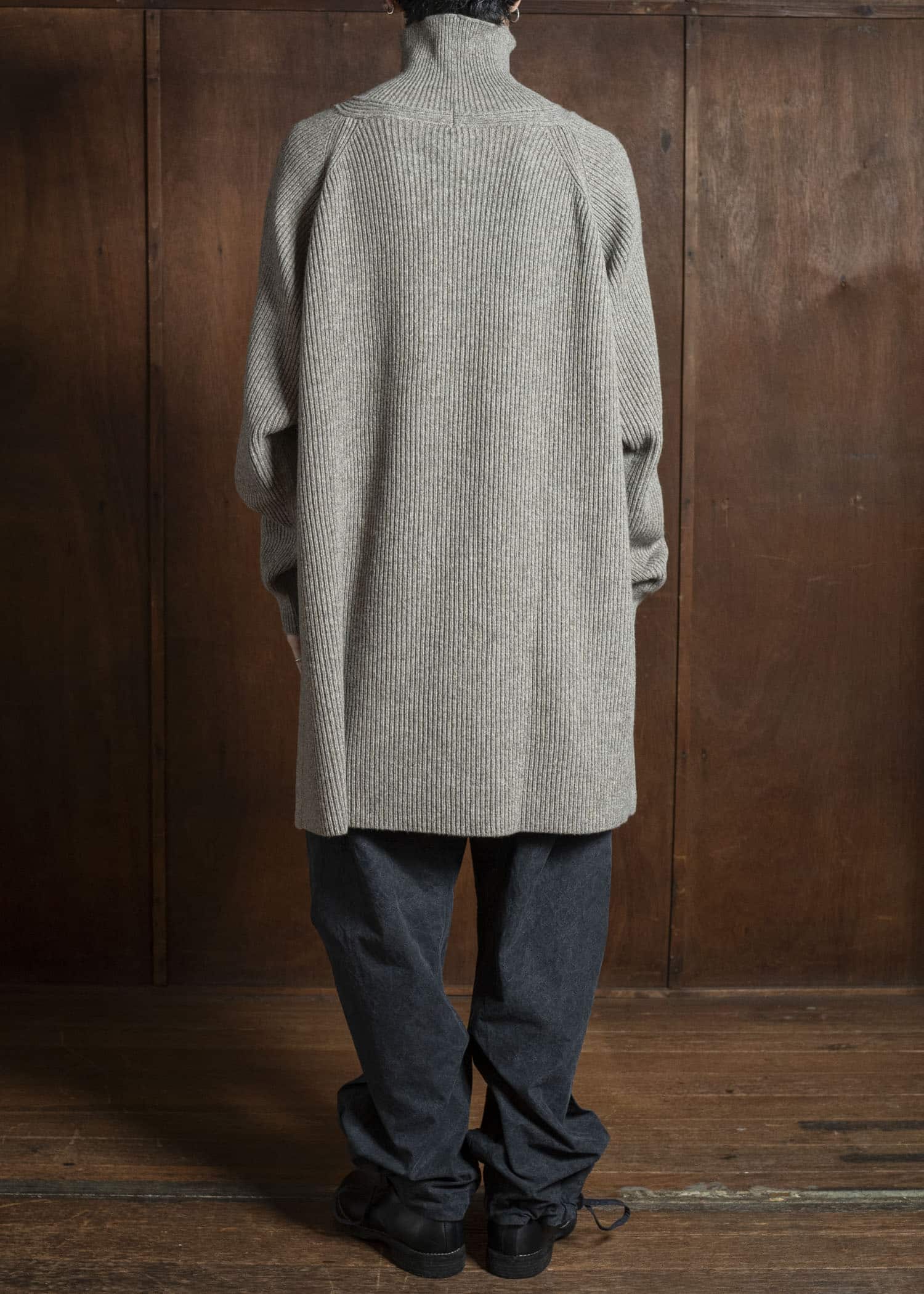 JAN-JAN VAN ESSCHE KNIT#74 WIDE FIT KNITTED TURTLE NECK SWEATER Sartuul Wool Natural Grey