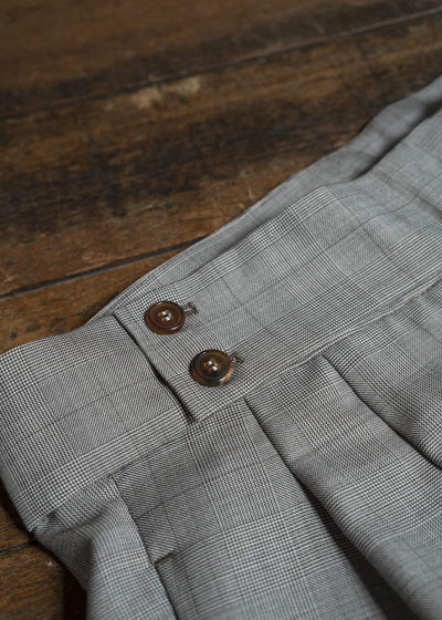 HED MAYNER FRESH WOOL CHECK SHORTS BROWN CHECK HMMC30065AHC012