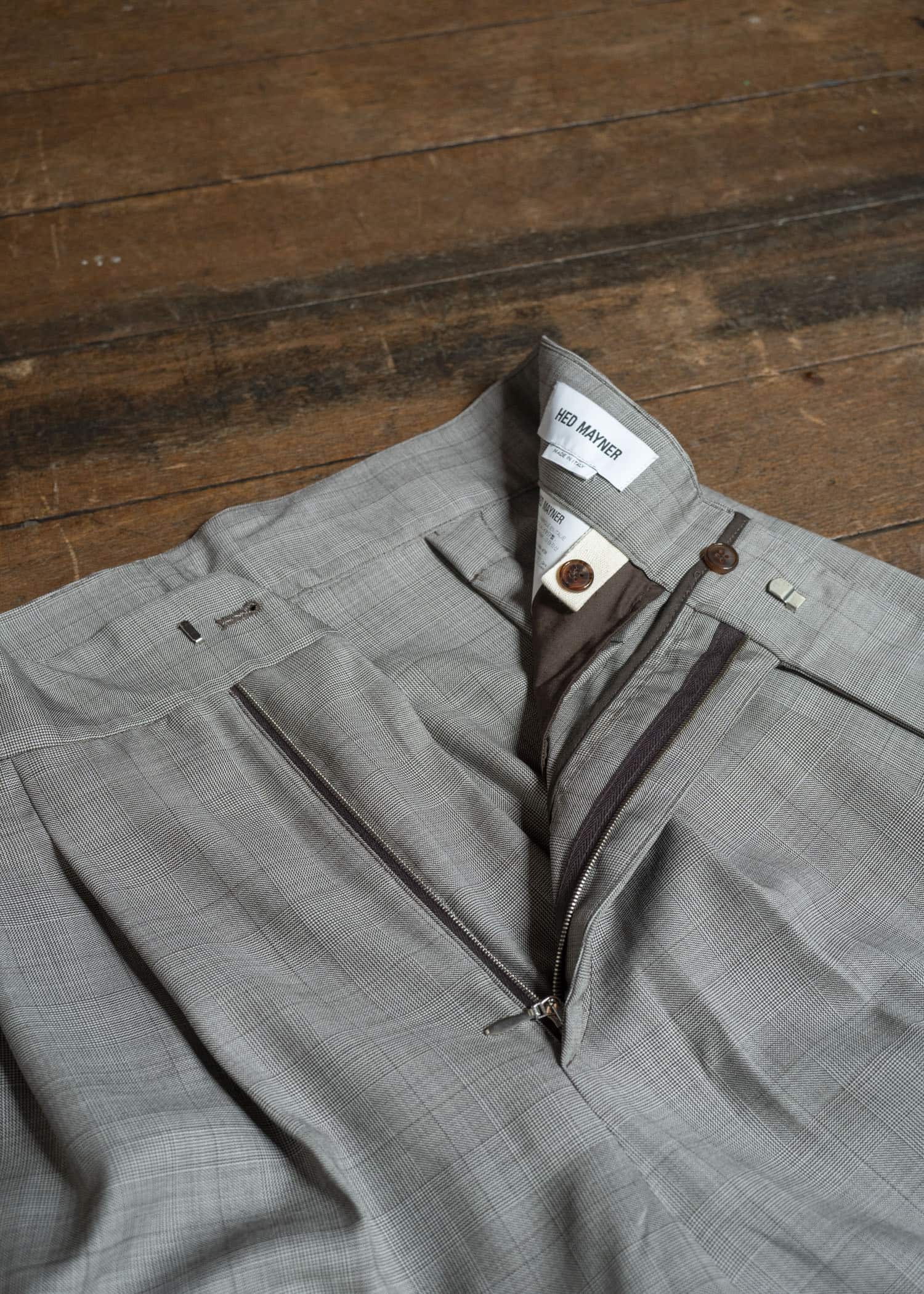 HED MAYNER FRESH WOOL CHECK SHORTS BROWN CHECK HMMC30065AHC012