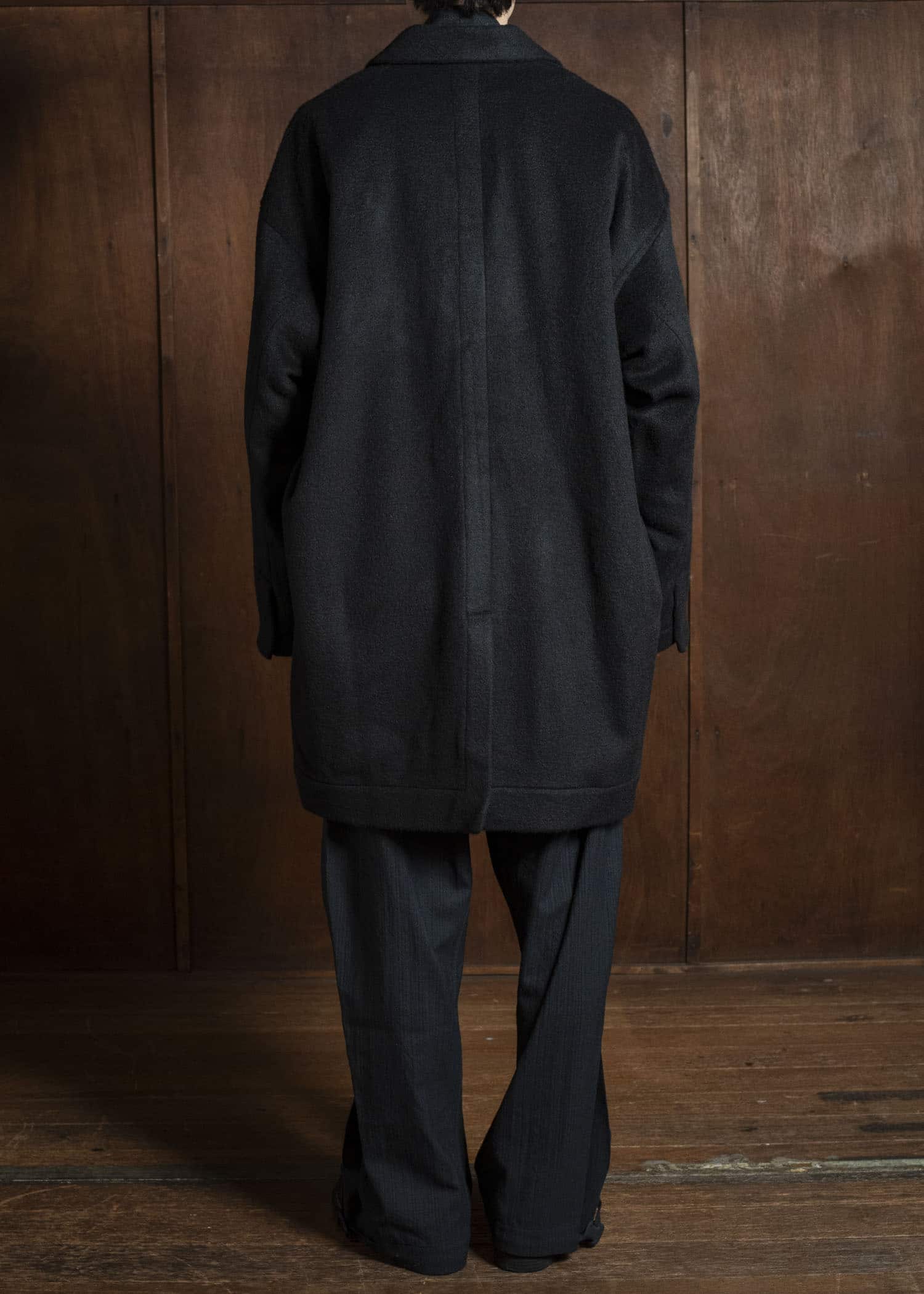 JAN-JAN VAN ESSCHE TROUSERS#88 LOOSE FIT, SINGLE PLEATED TROUSERS Medium Seersucker Dark Striped