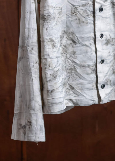 Peng Tai Boxy Cropped Shirt Wormwood PTW24M03-1