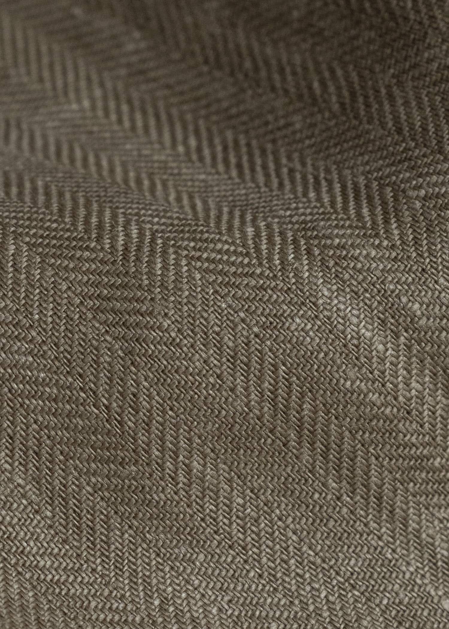 HERRINGBONE HEAVY LINEN PANTS BROWN HMMC30023AHC161