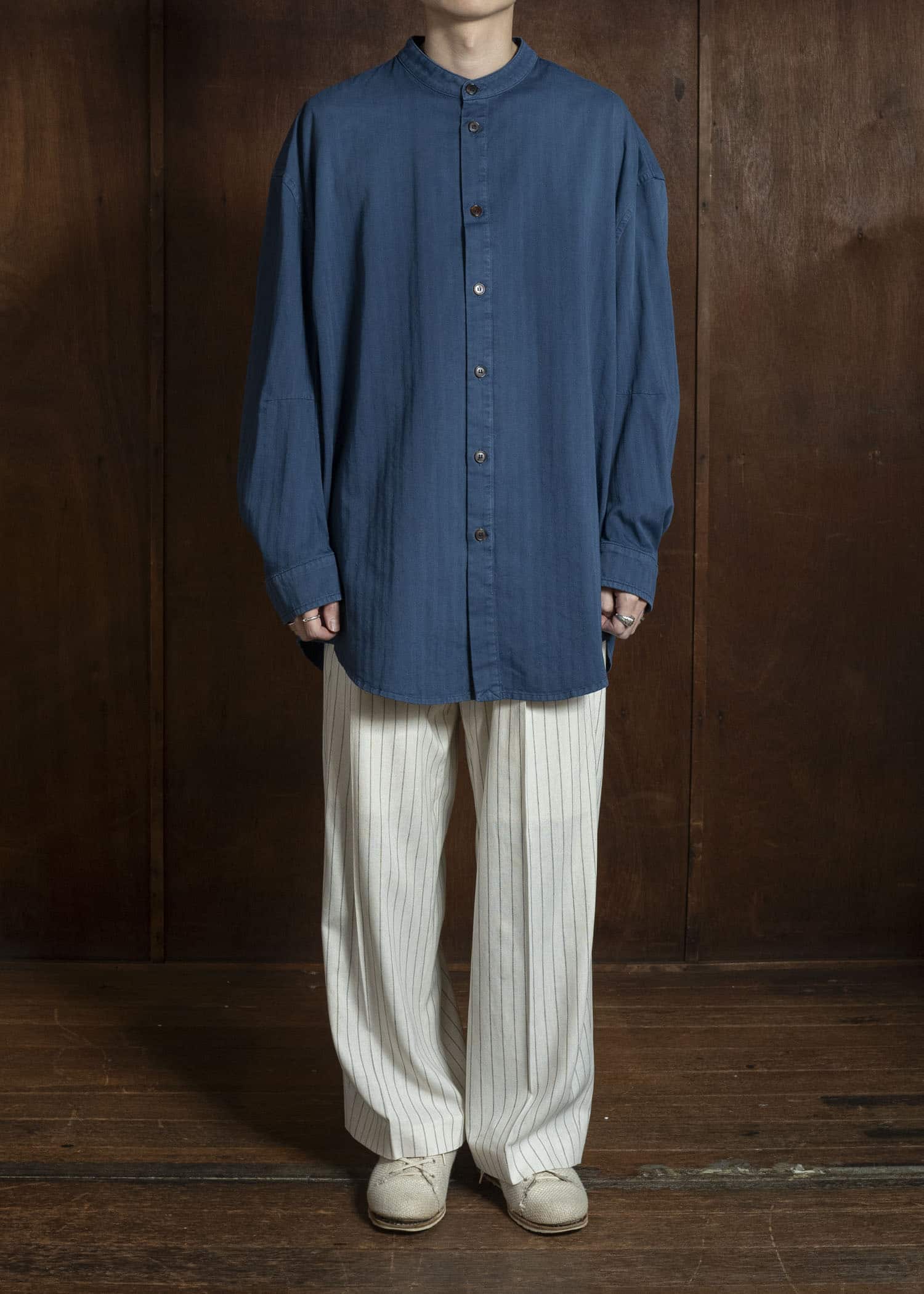 HED MAYNER WORKER DENIM SHIRT BLUE HMMC67034RHC302