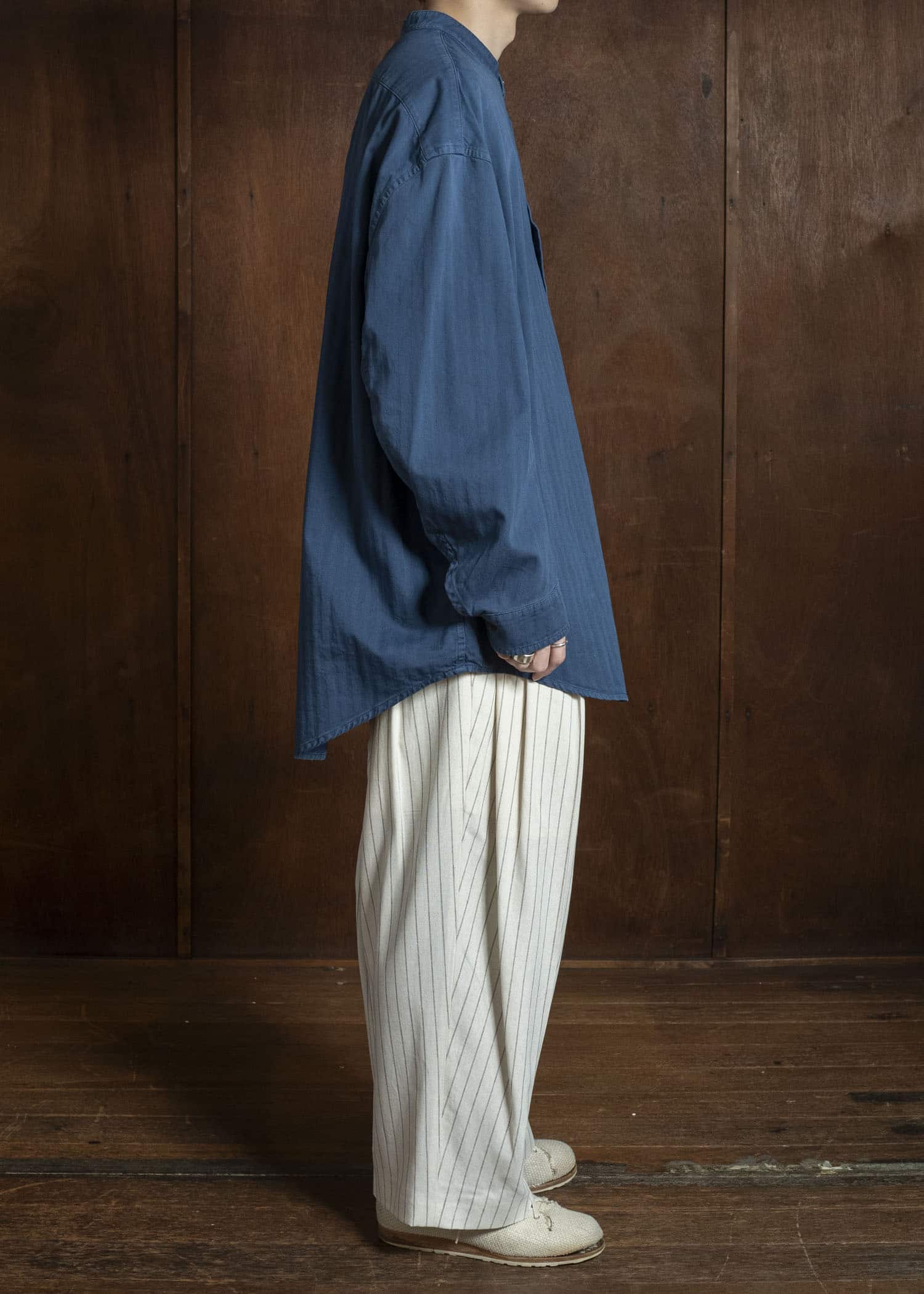 HED MAYNER WORKER DENIM SHIRT BLUE HMMC67034RHC302