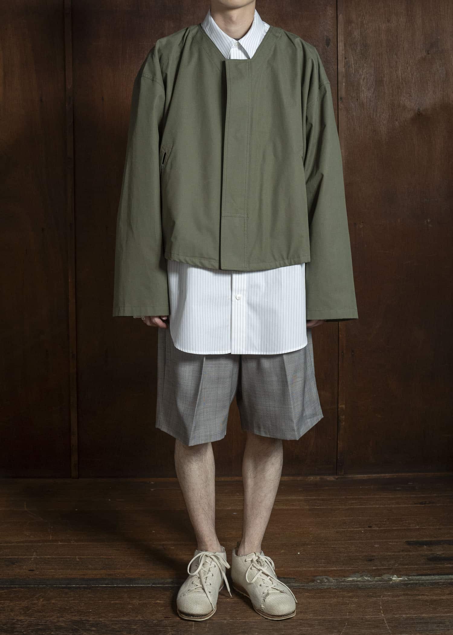 HED MAYNER COTTON TWILL JACKET MILITARY GREEN HMMC10058AHC162