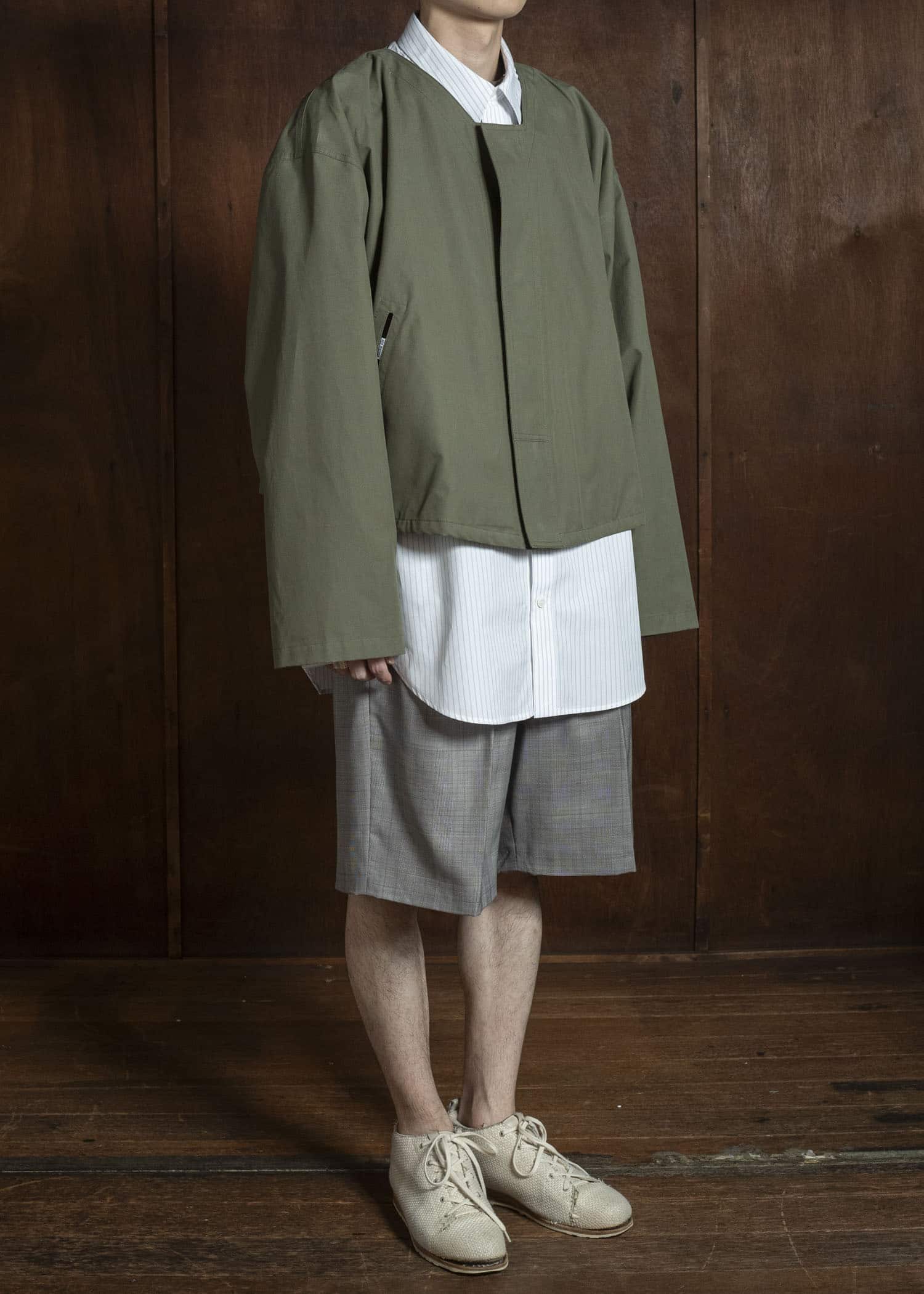 HED MAYNER COTTON TWILL JACKET MILITARY GREEN HMMC10058AHC162