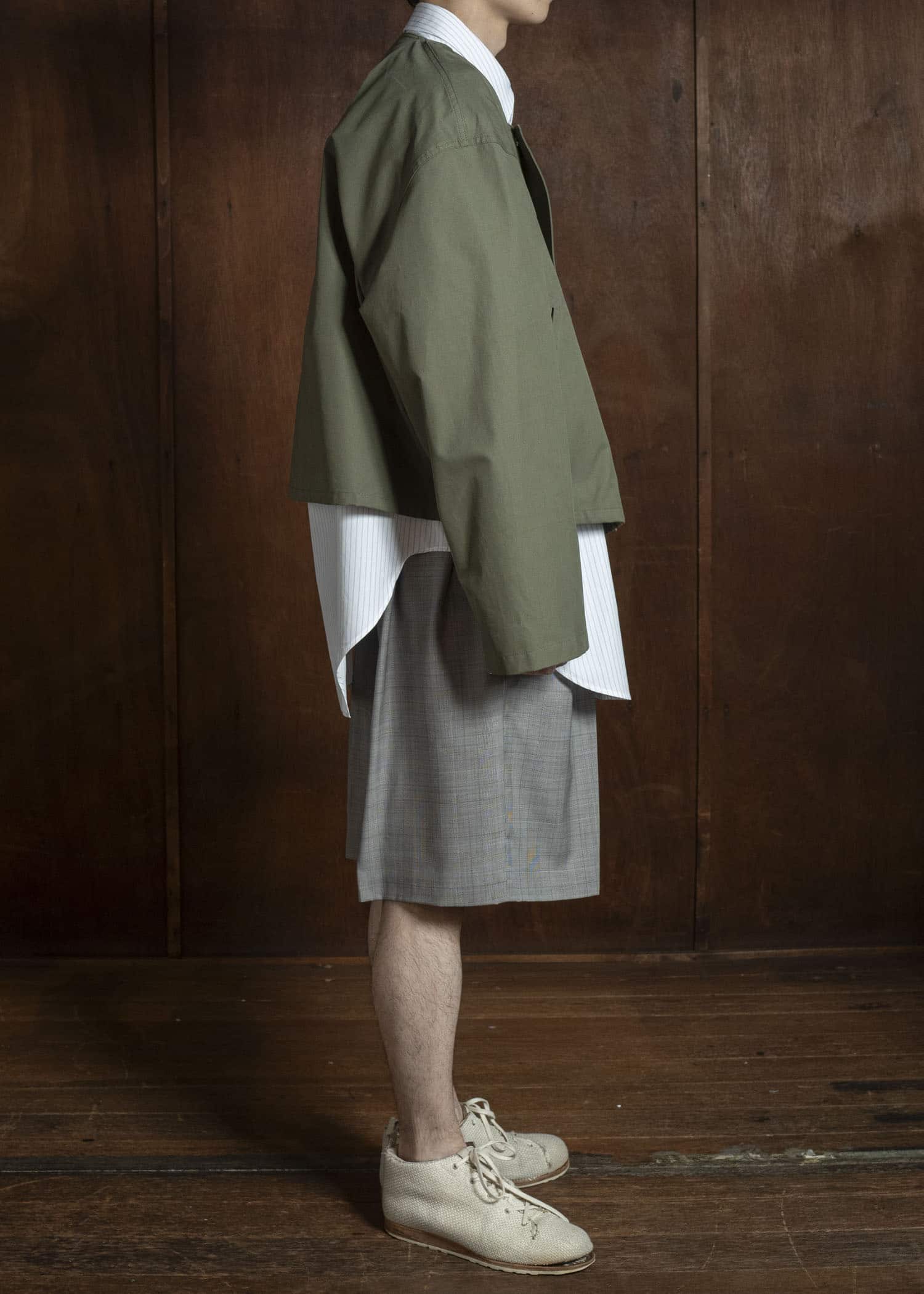 HED MAYNER COTTON TWILL JACKET MILITARY GREEN HMMC10058AHC162