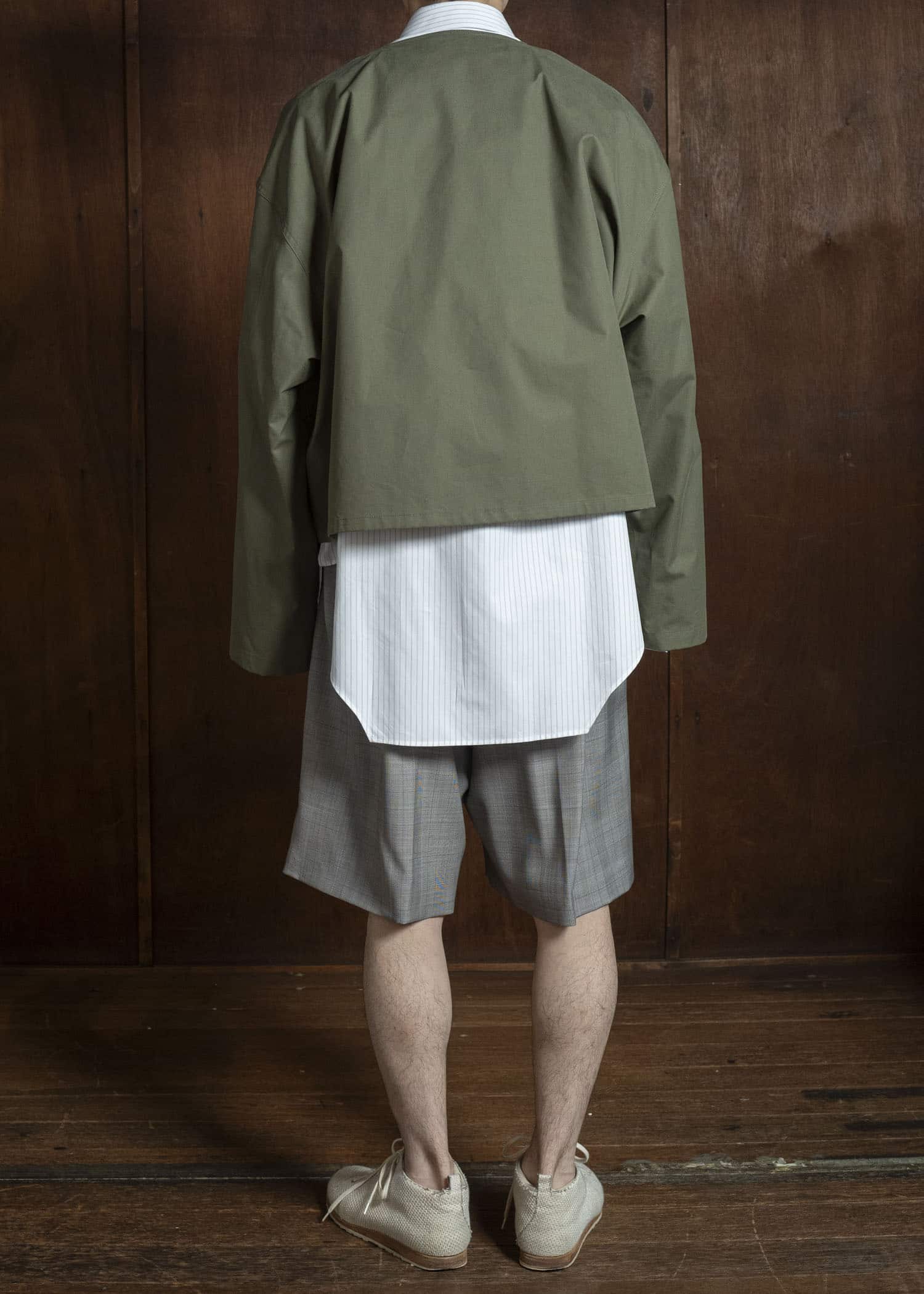 HED MAYNER COTTON TWILL JACKET MILITARY GREEN HMMC10058AHC162