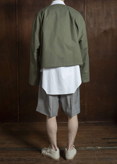 HED MAYNER COTTON TWILL JACKET MILITARY GREEN HMMC10058AHC162