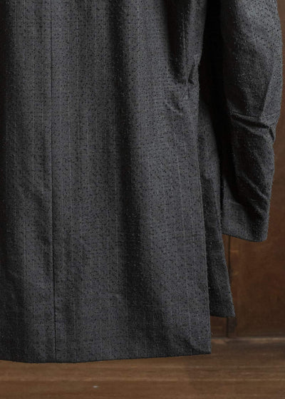 KLASICA 25F-WJK-C17 'HELEN''Double Breasted Semi Long Blazer IRON BROWN STRIPES