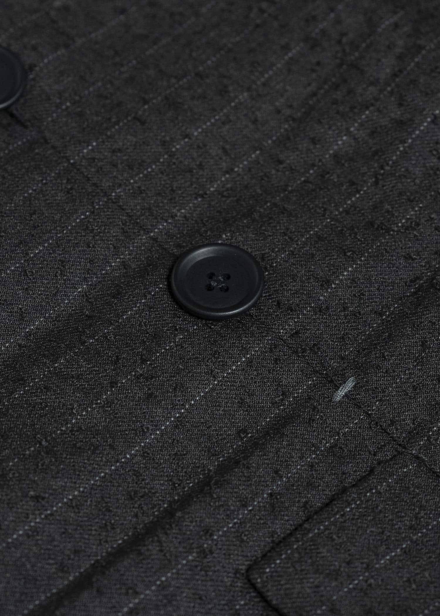 KLASICA 25F-WJK-C17 'HELEN''Double Breasted Semi Long Blazer IRON BROWN STRIPES