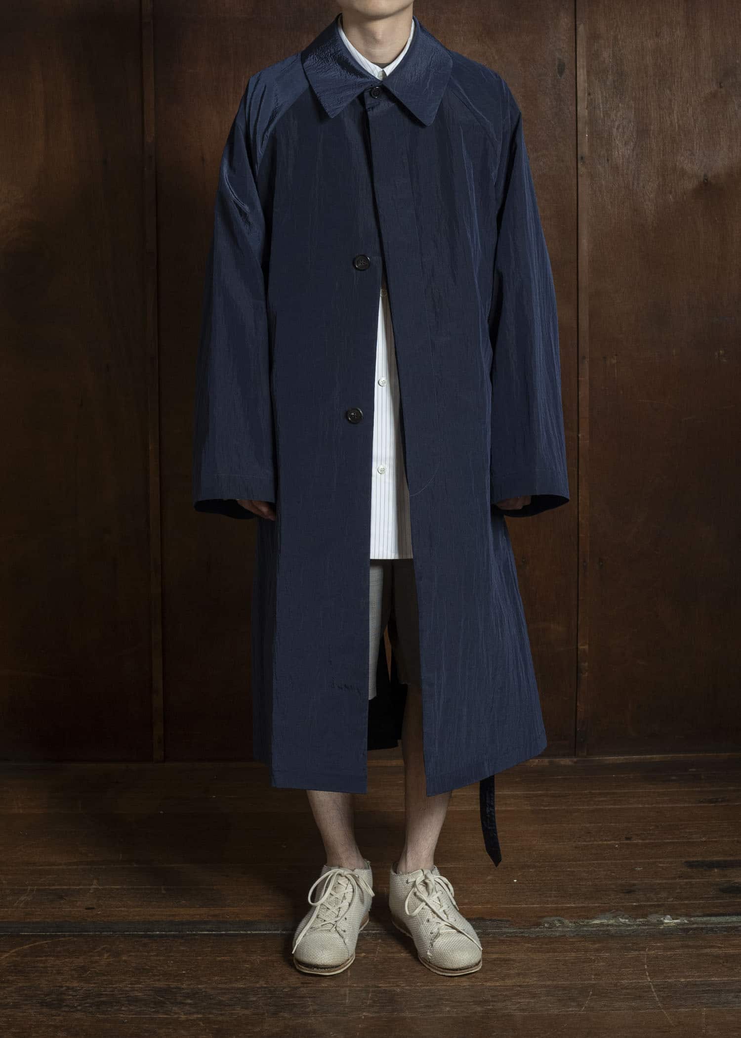 WATERPROOF NYLON COAT NAVY BLUE HMMC10054AHC156