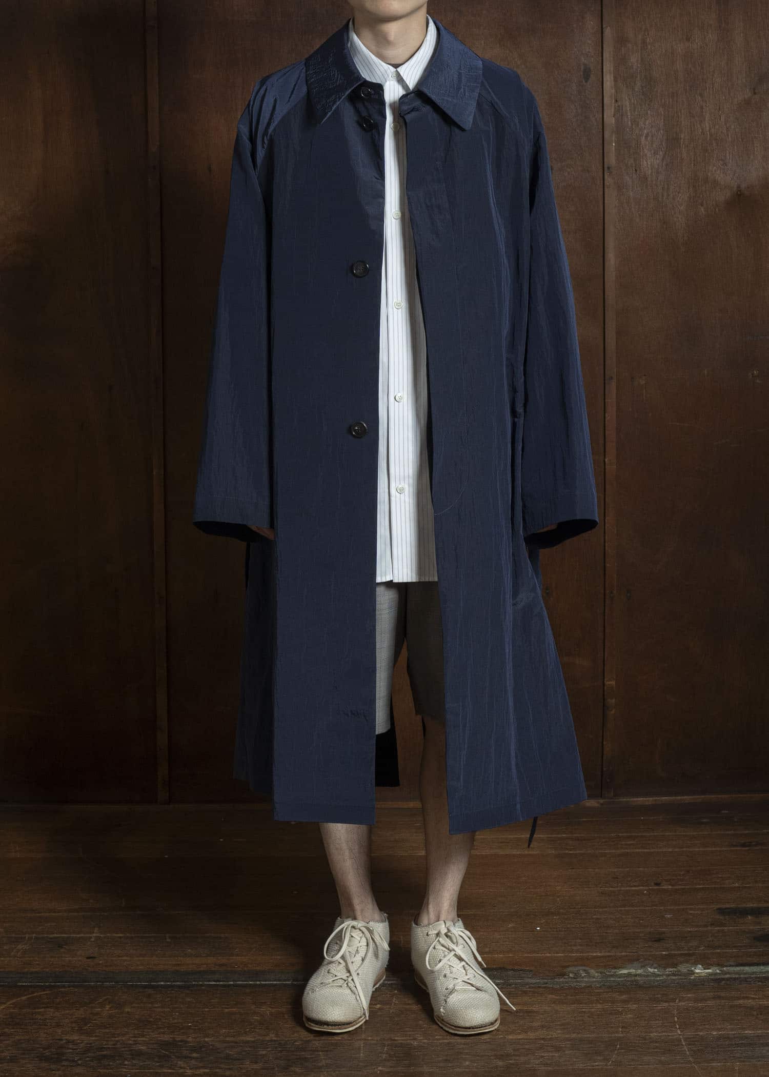 WATERPROOF NYLON COAT NAVY BLUE HMMC10054AHC156