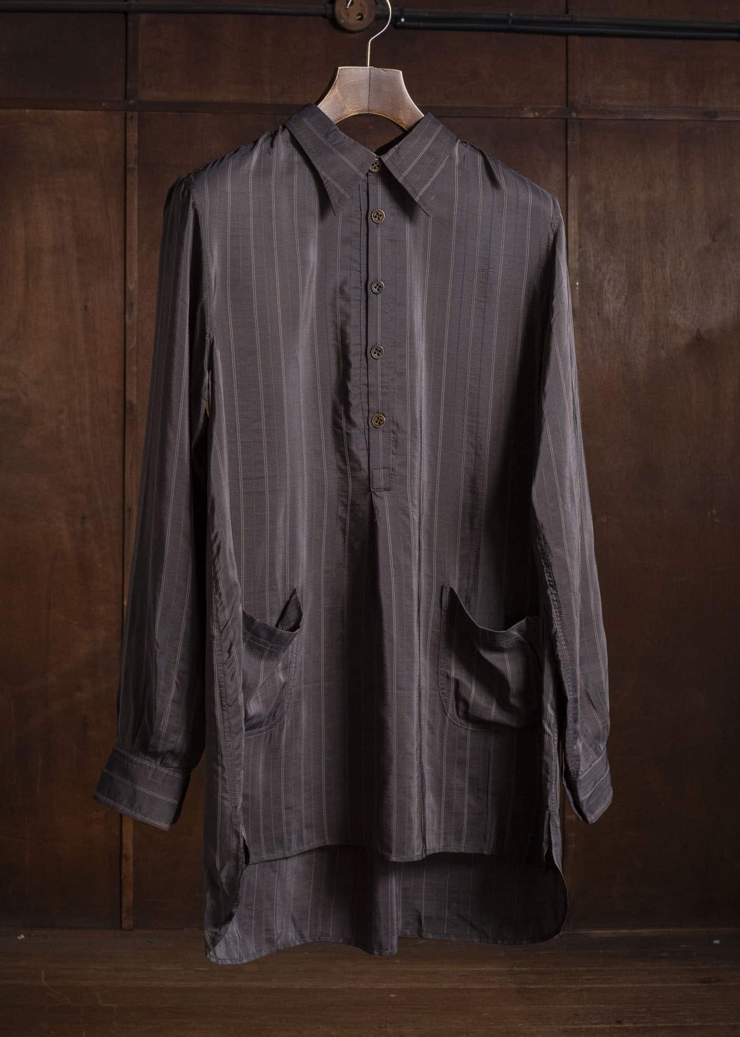 J.M.Ribot Vintage Silk Stripe Pullover Shirt