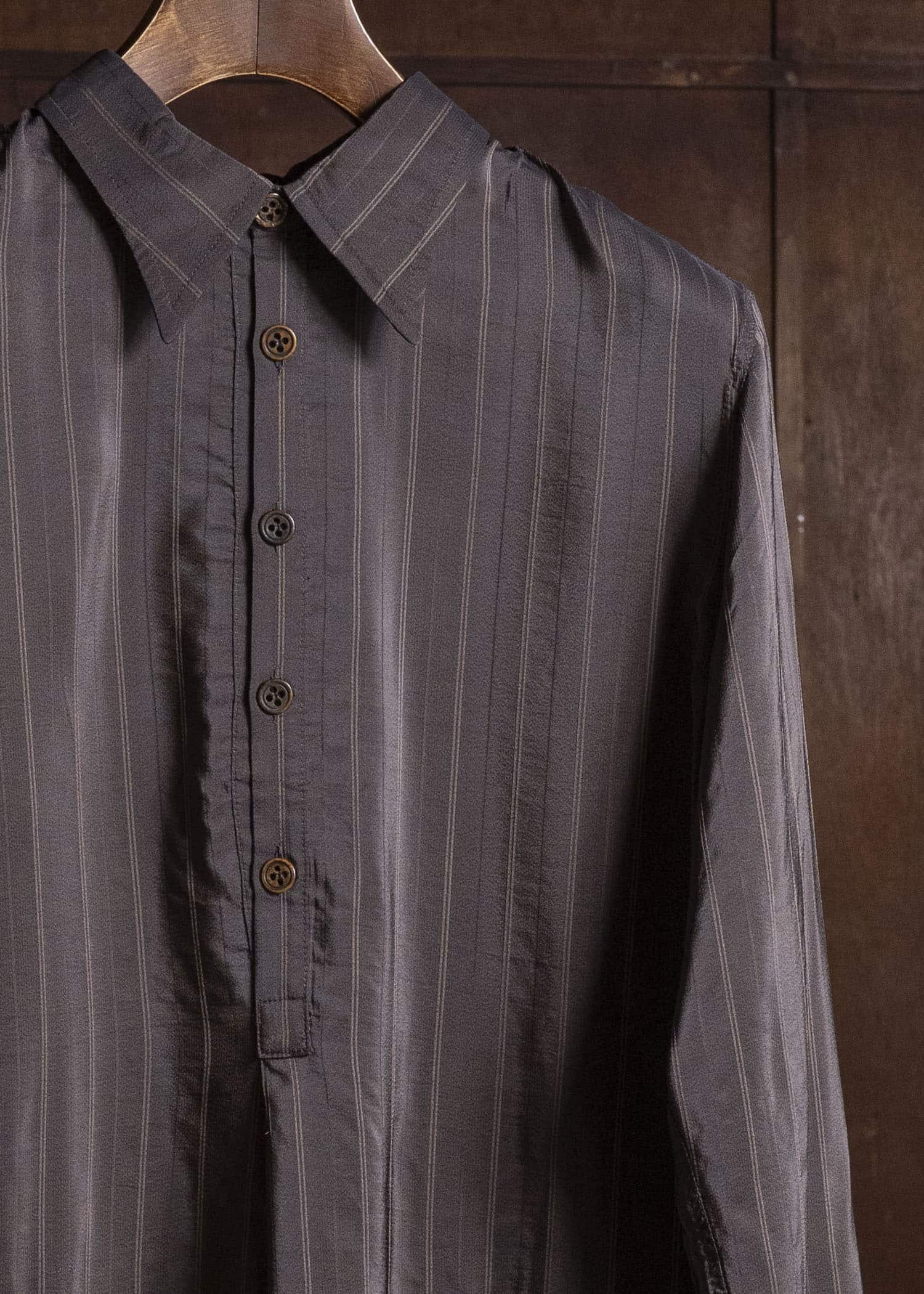 J.M.Ribot Vintage Silk Stripe Pullover Shirt