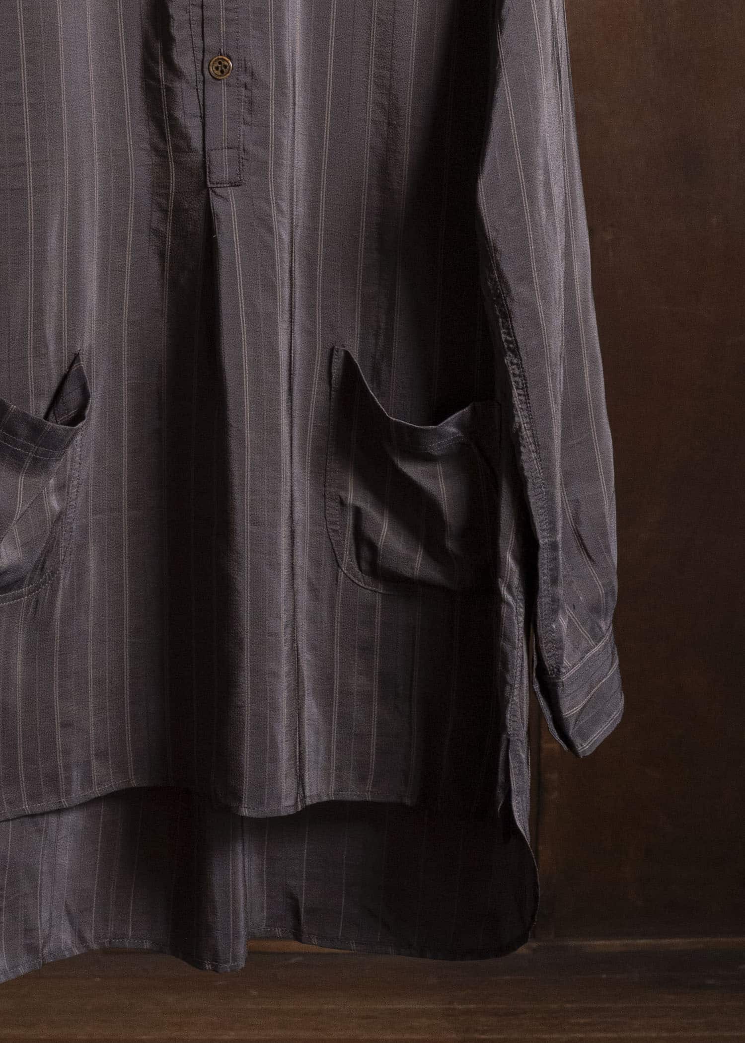 J.M.Ribot Vintage Silk Stripe Pullover Shirt