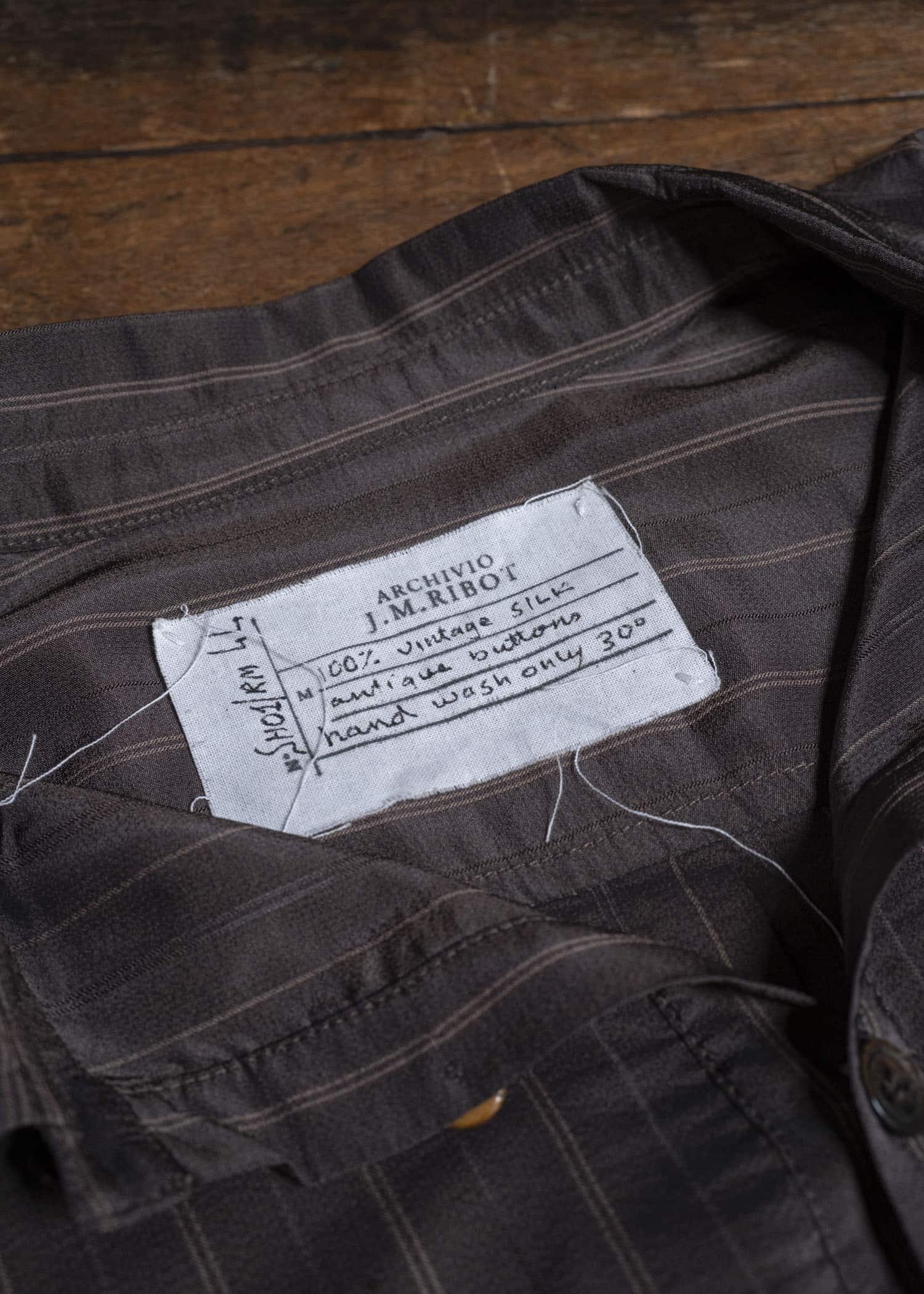 J.M.Ribot Vintage Silk Stripe Pullover Shirt