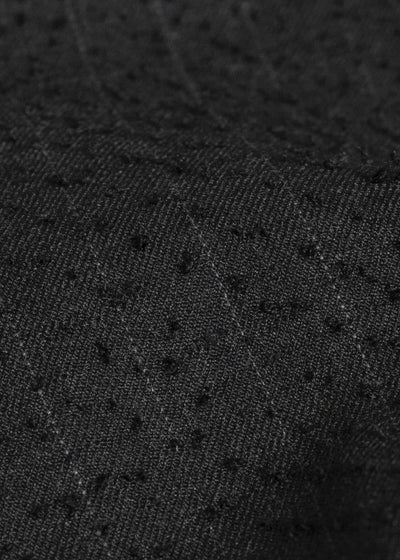 KLASICA 25F-SH39-C20 SH-039 - fn Relaxed Fit Wool Long Shirts IRON BROWN STRIPES