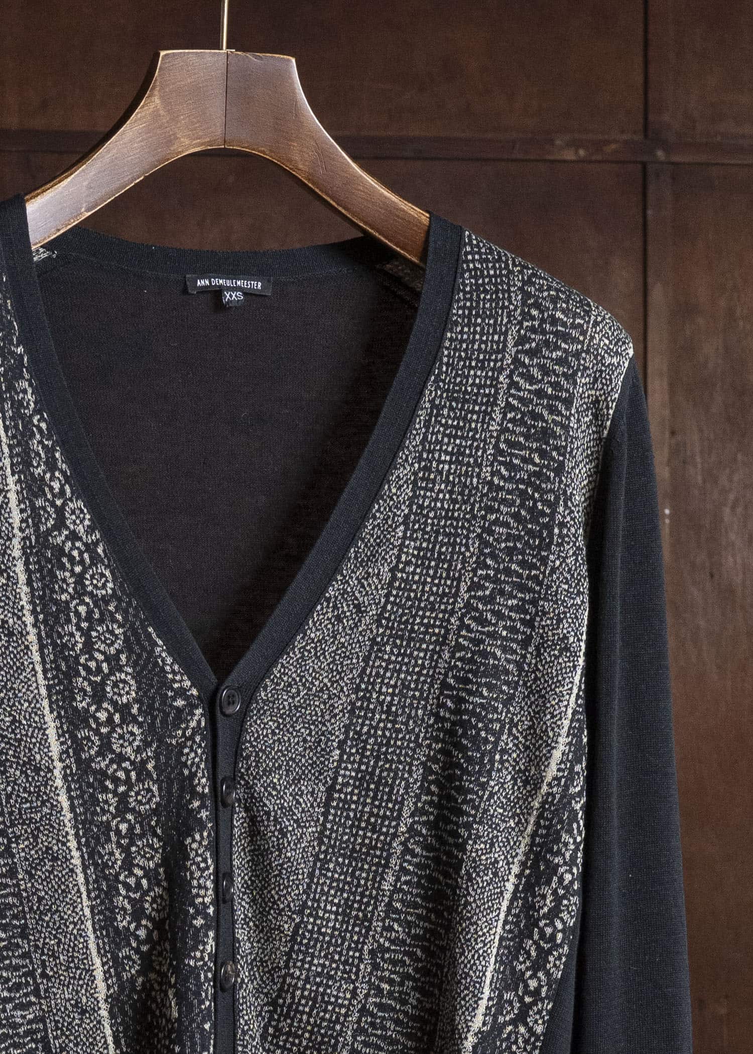 ANN DEMEULEMEESTER Jacquard Knit Cardigan