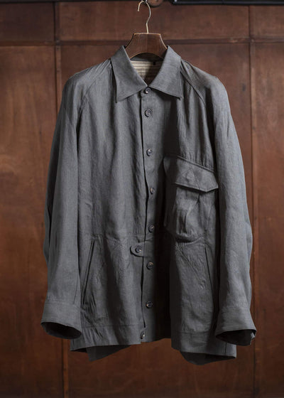 ZIGGY CHEN 0M2510729 Long Shirt Jacket SAGE GREEN