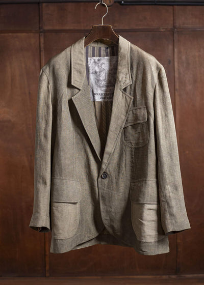 ZIGGY CHEN 0M2510920 1 Button Long Jacket FADED OLIVE