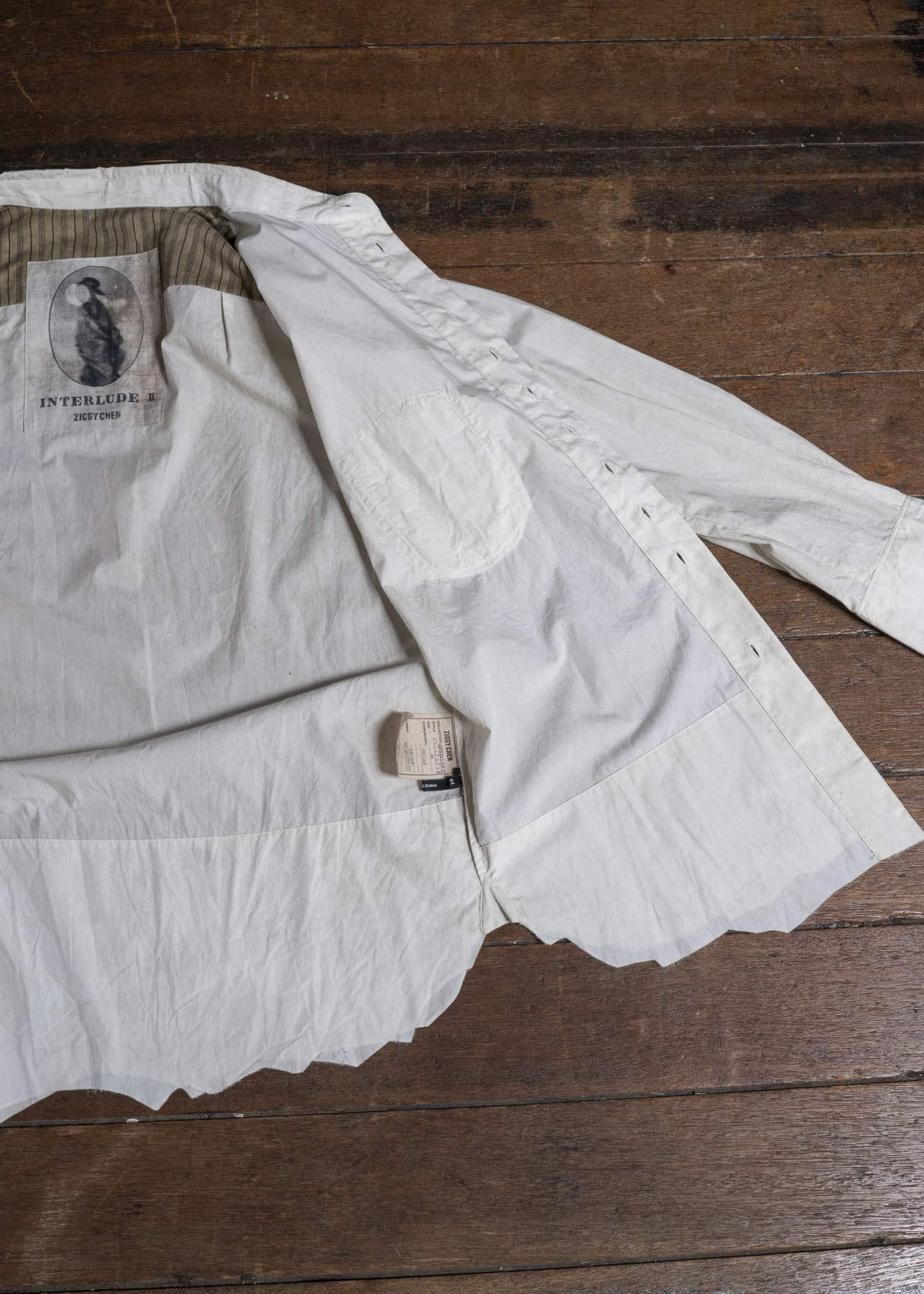 ZIGGY CHEN INTERLUDE 2-Button Raw-Edge Shirt