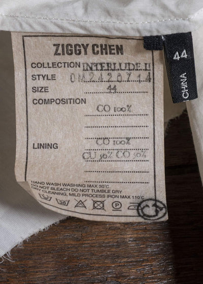 ZIGGY CHEN INTERLUDE 2-Button Raw-Edge Shirt