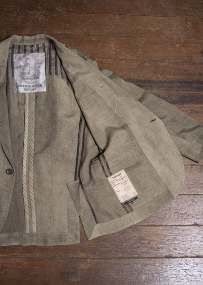 ZIGGY CHEN 0M2510920 1 Button Long Jacket FADED OLIVE