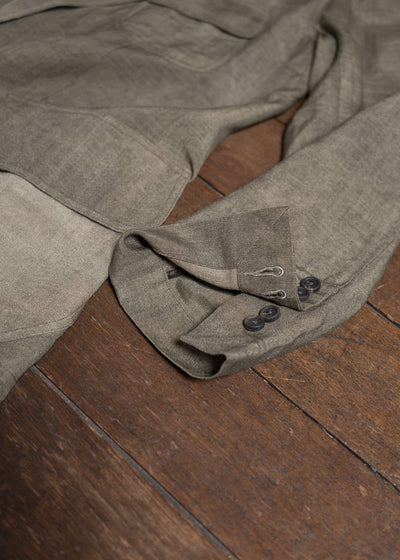 ZIGGY CHEN 0M2510920 1 Button Long Jacket FADED OLIVE