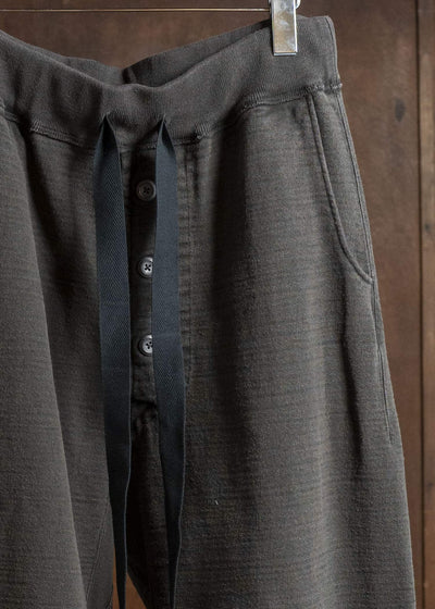 KLASICA 25F-TRS-I35 STAIR Fly Front Easy Sweat Pants DARK OLIVE
