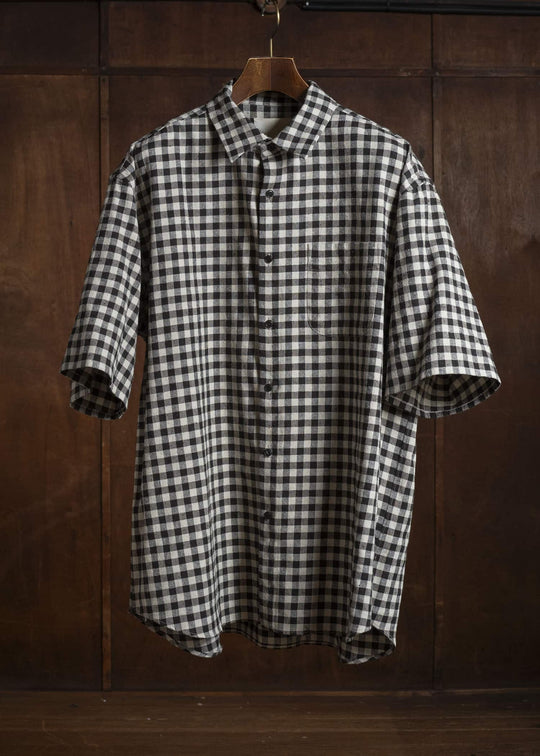 YOKO SAKAMOTO YS-26SS-56-GINGHAM Regular Collar S/S Shirt GINGHAM