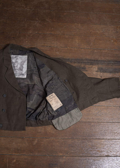 ZIGGY CHEN 0M2510929 Double Breasted Cropped Jacket DARK OLIVE