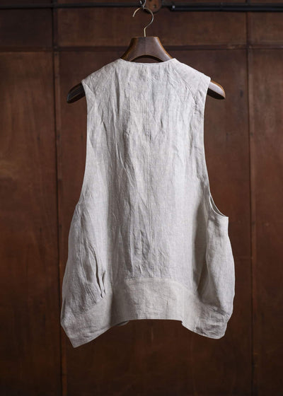 ZIGGY CHEN 0M2510103 Collarless Waistcoat LIGHT GREY