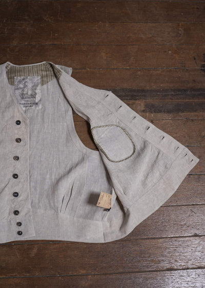 ZIGGY CHEN 0M2510103 Collarless Waistcoat LIGHT GREY