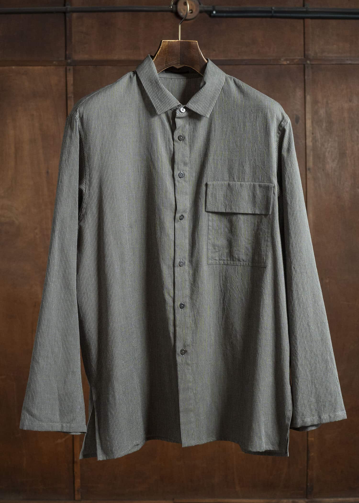 Jurgen Lehl Pakistani Cotton Shirt J0553FBM184 #18: Black Pinstripe