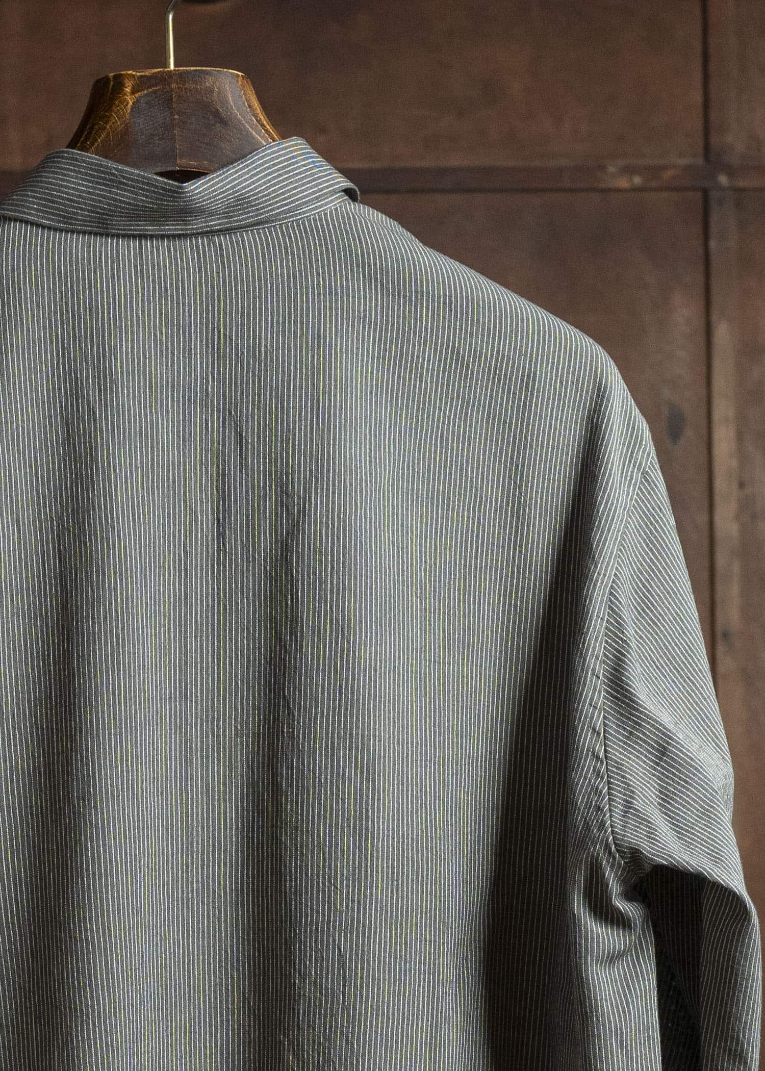 Jurgen Lehl Pakistani Cotton Shirt J0553FBM184 #18: Black Pinstripe