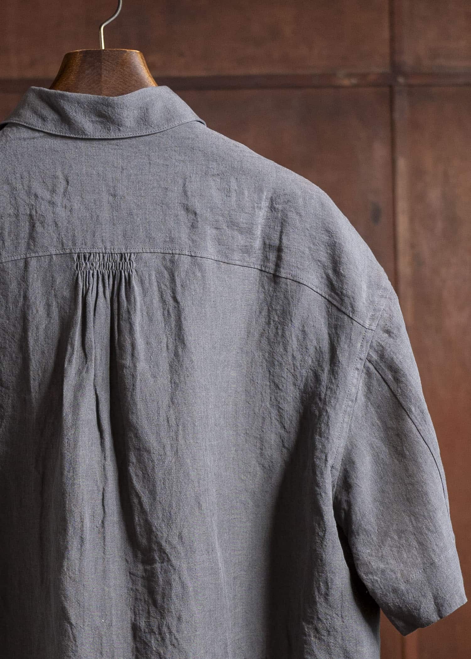 ZIGGY CHEN 0M2510742 Double Pocket Short Sleeve Shirt CHARCOAL BLUE