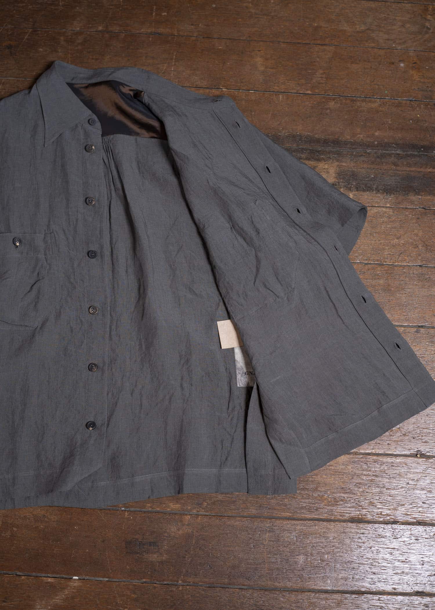 ZIGGY CHEN 0M2510742 Double Pocket Short Sleeve Shirt CHARCOAL BLUE