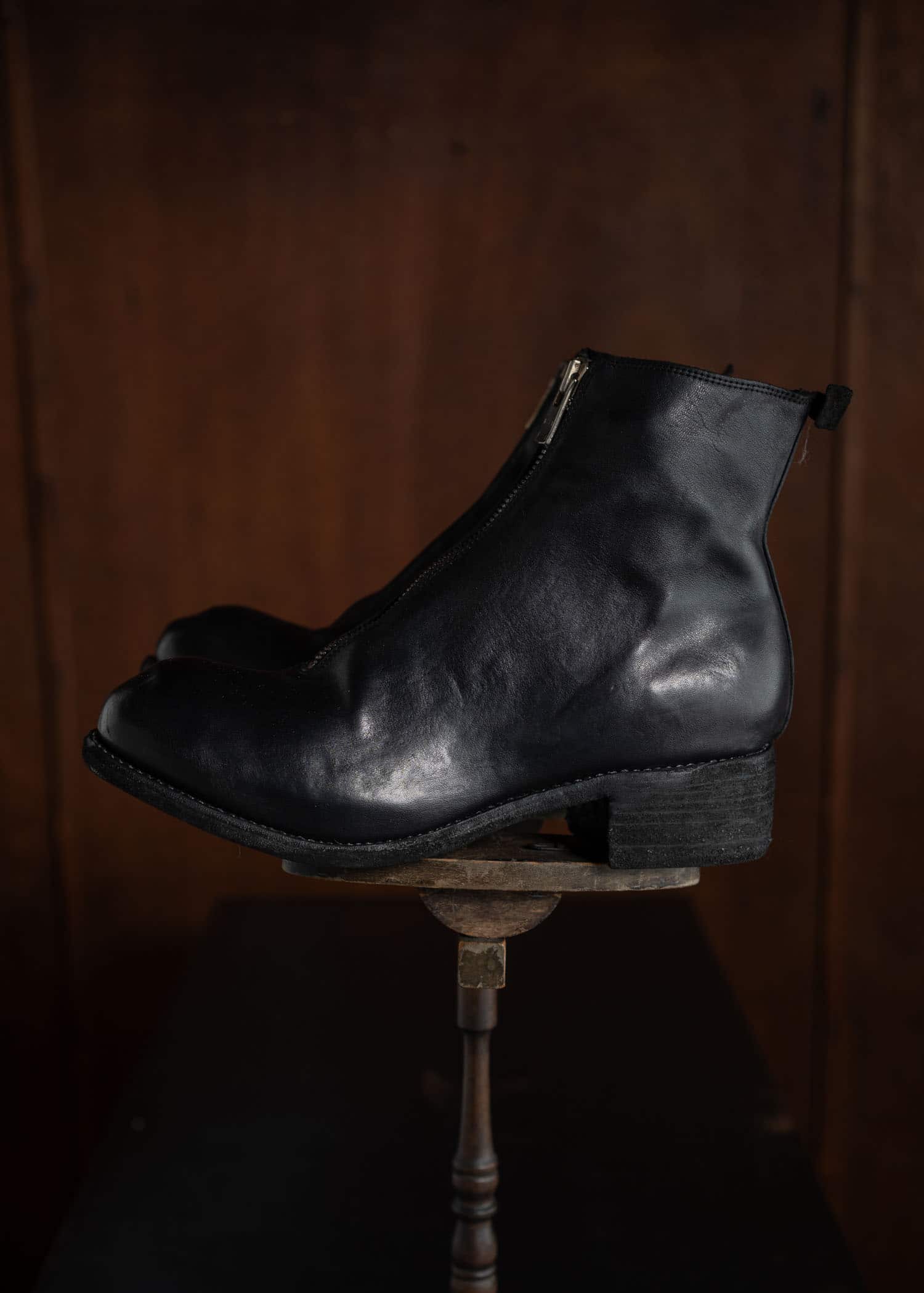 GUIDI PL1 / ORTHOPAEDIC MID FRONT ZIP / BLKT