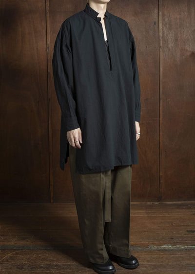 KLASICA SH-045 Neo stand collar pull over BLACK