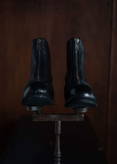 GUIDI PL1 / ORTHOPAEDIC MID FRONT ZIP / BLACK