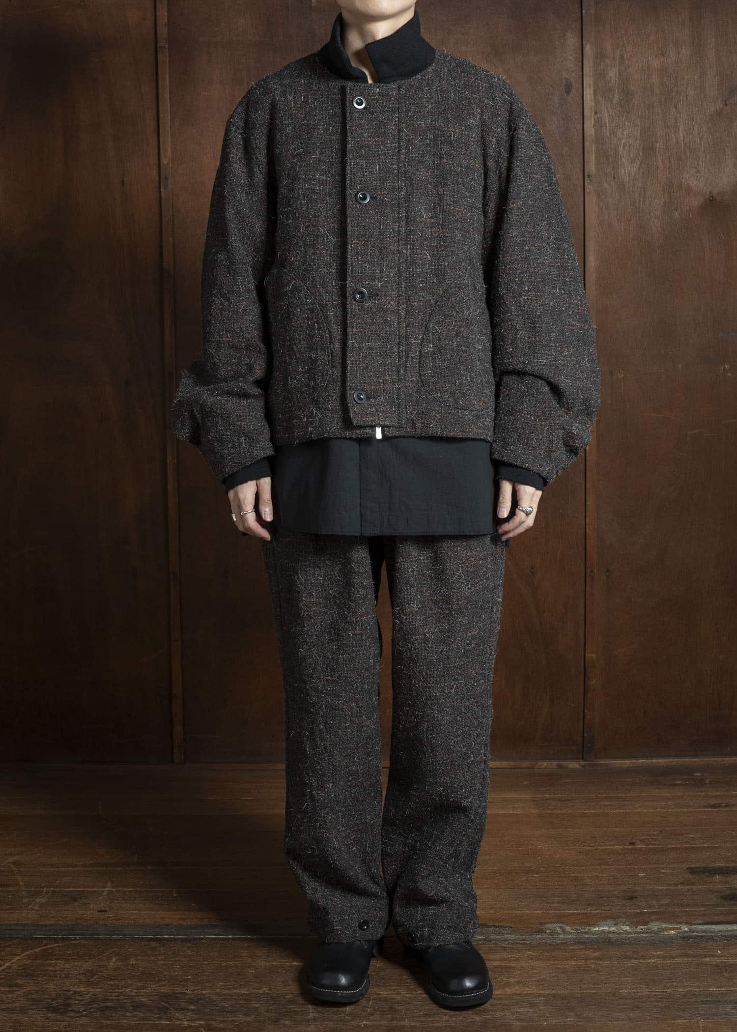 KLASICA 25F-TNK-A03 'TANKERS''-mt ''Volume sleeve tankers Blouson'' MIX BROWN