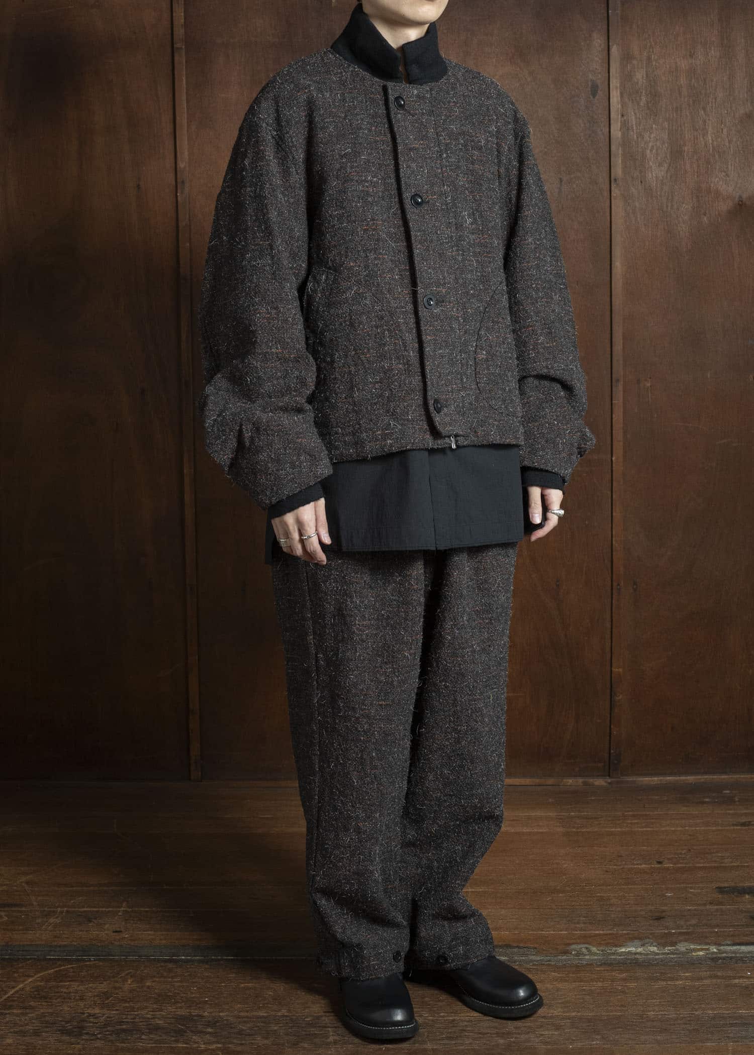 KLASICA 25F-TNK-A03 'TANKERS''-mt ''Volume sleeve tankers Blouson'' MIX BROWN