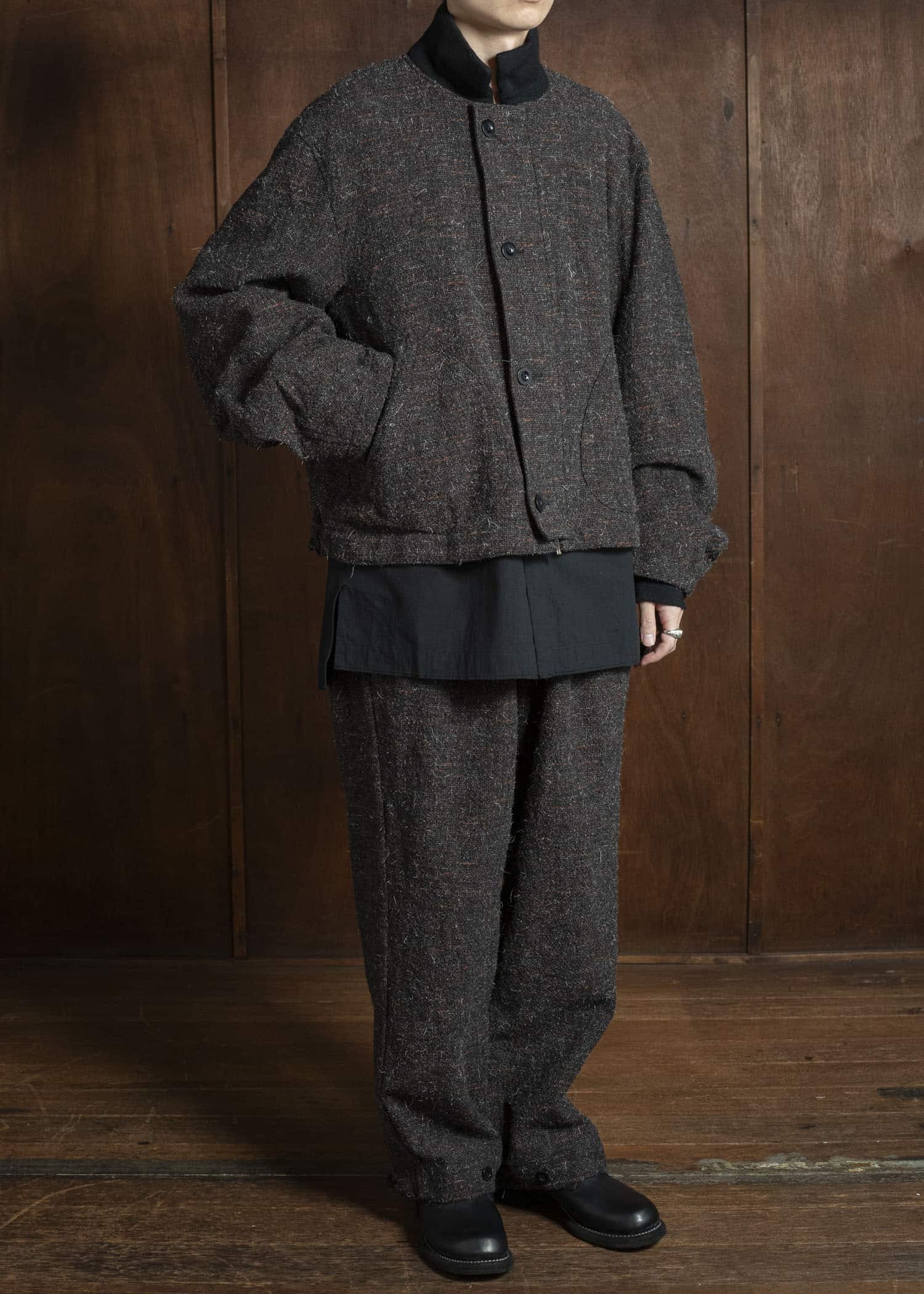 KLASICA 25F-TNK-A03 'TANKERS''-mt ''Volume sleeve tankers Blouson'' MIX BROWN