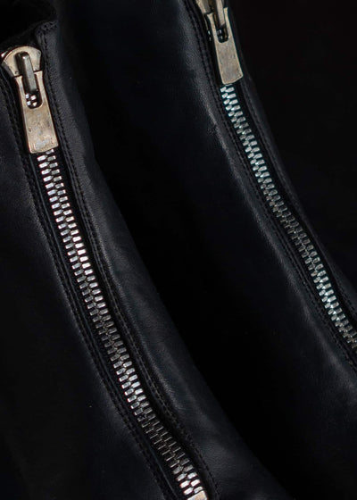 GUIDI PL1 / ORTHOPAEDIC MID FRONT ZIP / BLACK