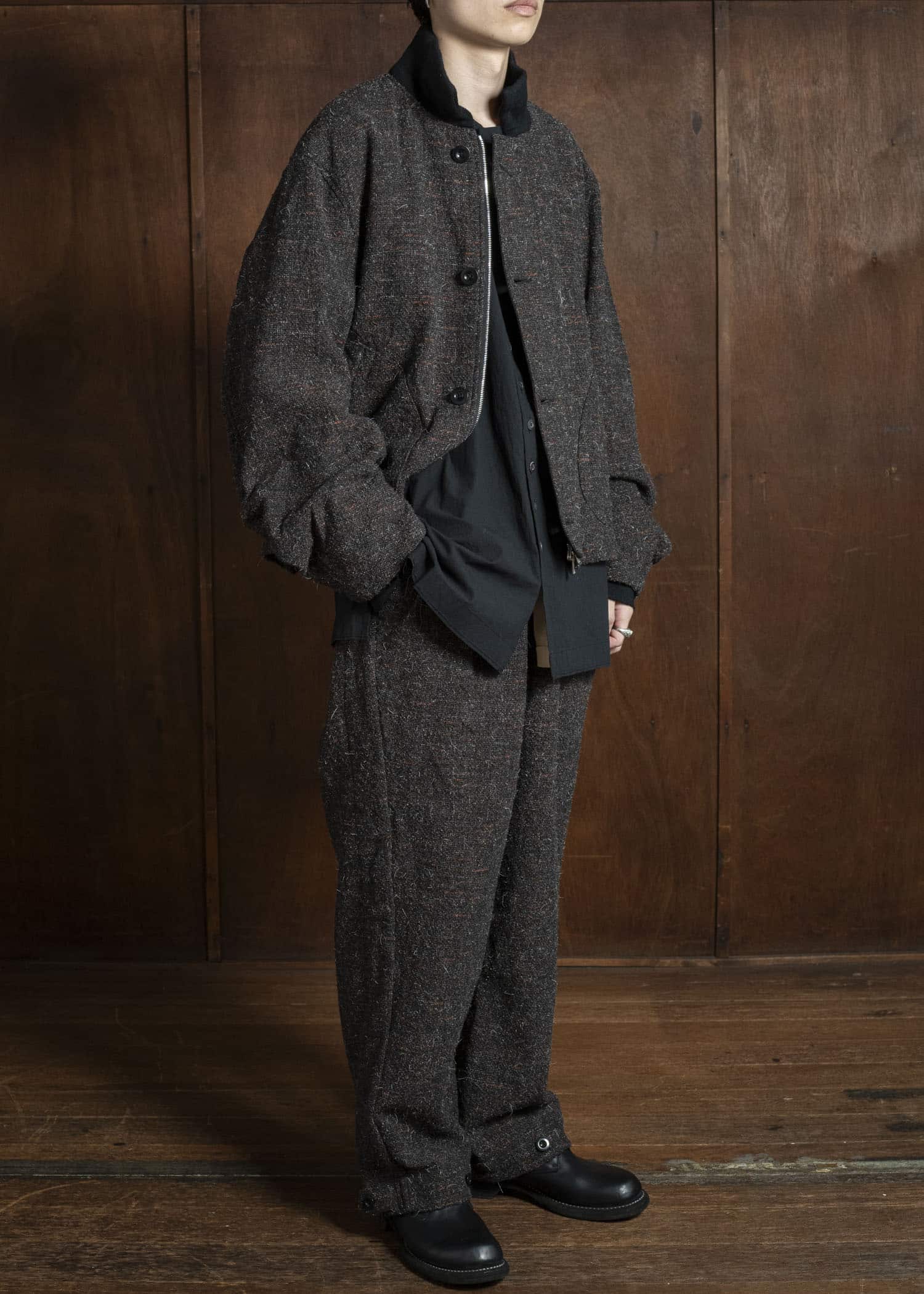 KLASICA 25F-TNK-A03 'TANKERS''-mt ''Volume sleeve tankers Blouson'' MIX BROWN